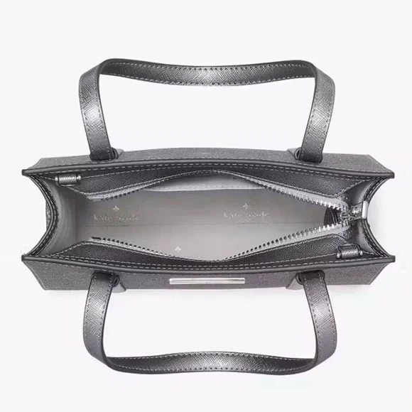 Kate Spade Purse Kenzie Glitter Small Tote Candied Flower - Picture 2 of 6